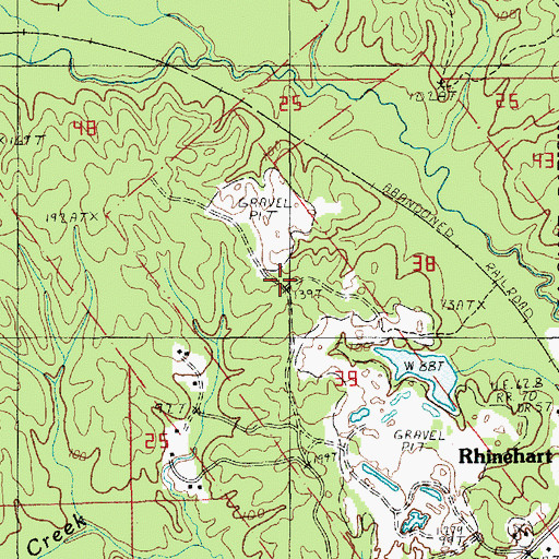 Topographic Map of Cane, LA
