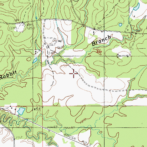 Topographic Map of Chickasaw Creek Gas Field, LA