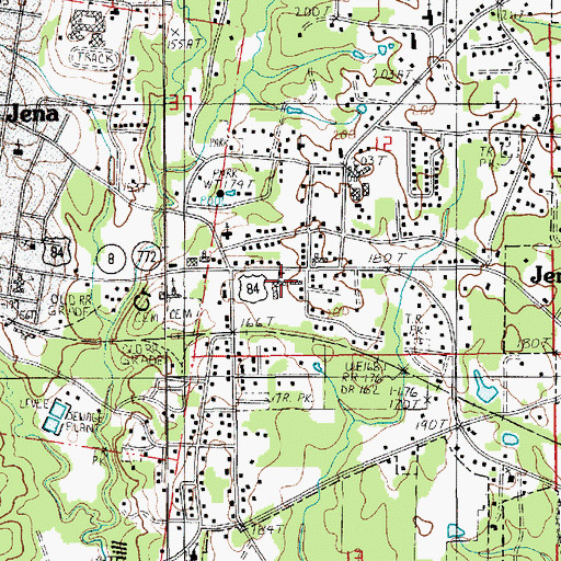 Topographic Map of Jena Elementary School, LA