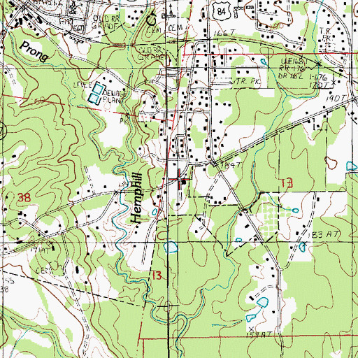 Topographic Map of Jena Seminary (historical), LA