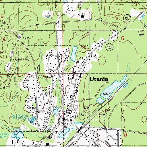 Topographic Map of LaSalle Junior High School, LA