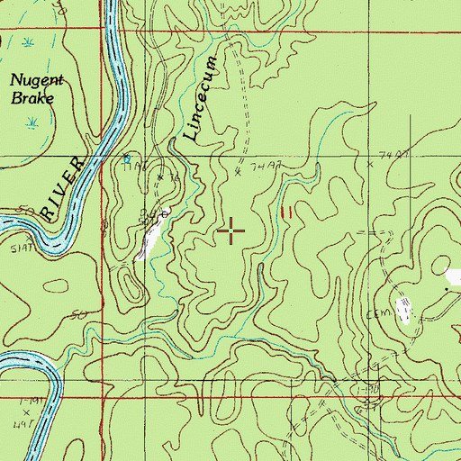 Topographic Map of Little Bayou Oil Field, LA