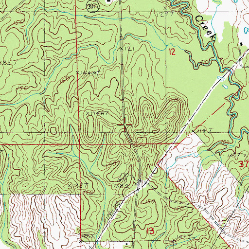 Topographic Map of Little Brushley Church (historical), LA