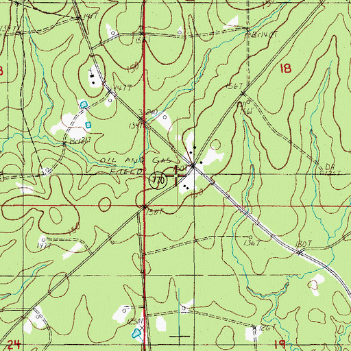 Topographic Map of Little Chickasaw School (historical), LA