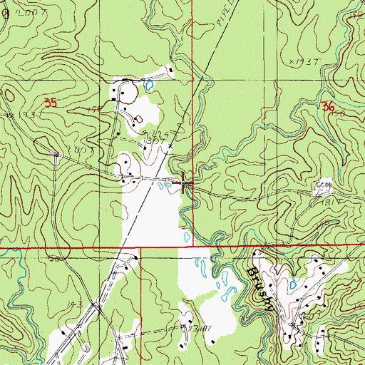 Topographic Map of Little Creek, LA