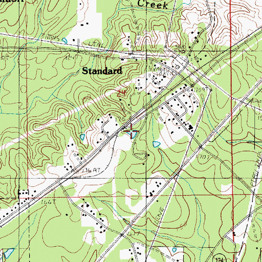 Topographic Map of Mill Pond, LA