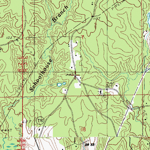 Topographic Map of Magnolia, LA