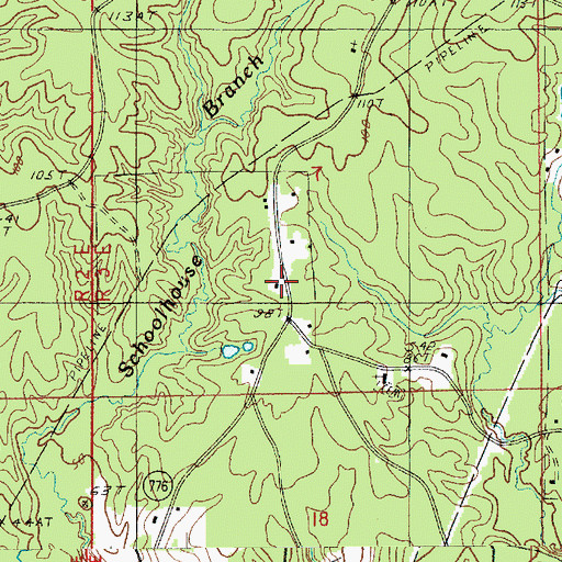 Topographic Map of Magnolia School (historical), LA