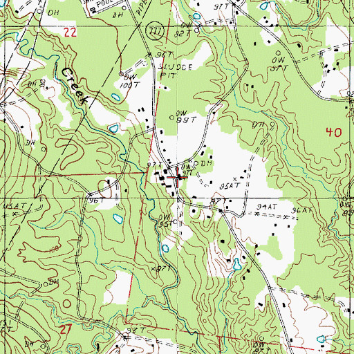 Topographic Map of Nebo Baptist Church, LA