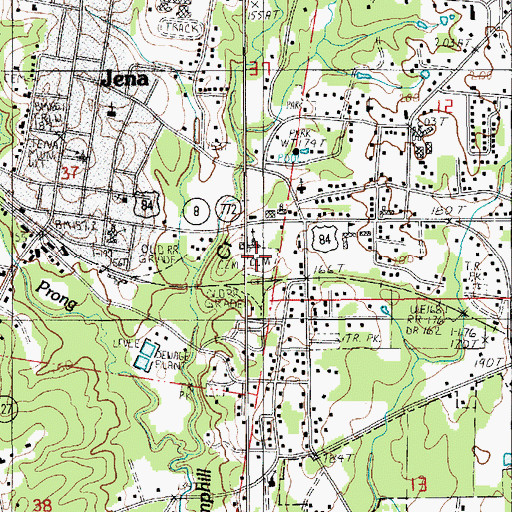 Topographic Map of Nolley Cemetery, LA