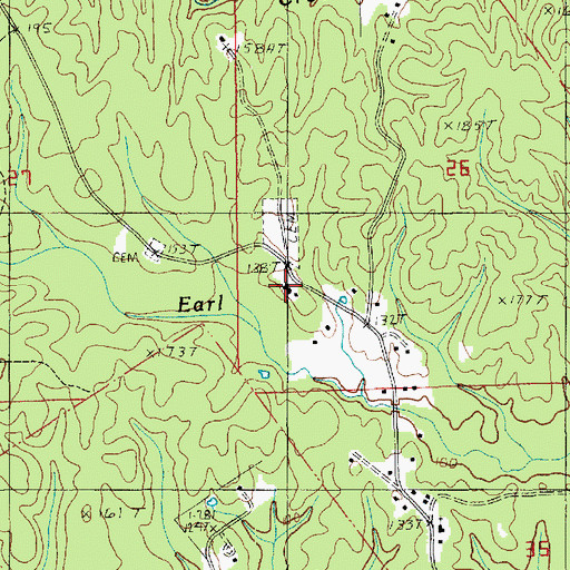 Topographic Map of Pine Grove School (historical), LA