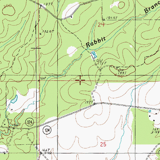 Topographic Map of Rabbit Branch Gas Field, LA