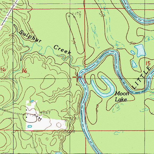 Topographic Map of Rambeaus Ferry (historical), LA