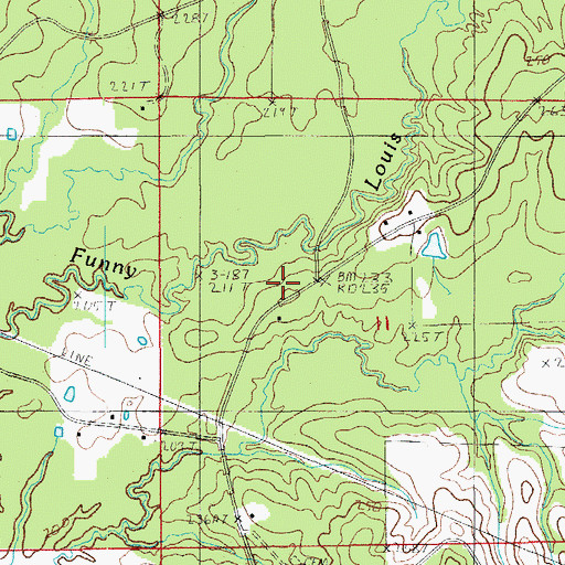 Topographic Map of Rosefield School (historical), LA