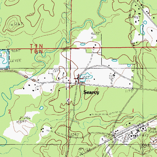 Topographic Map of Searcy Baptist Church, LA