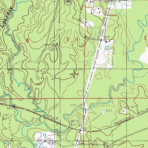 Topographic Map of Searcy Oil Field, LA