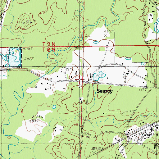 Topographic Map of Searcy School (historical), LA
