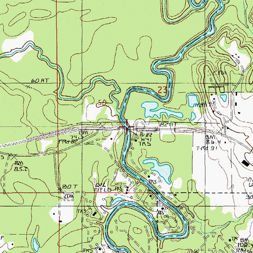 Topographic Map of Pendarvis Landing, LA