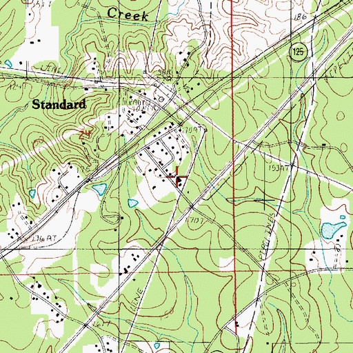 Topographic Map of Standard Baptist Church, LA