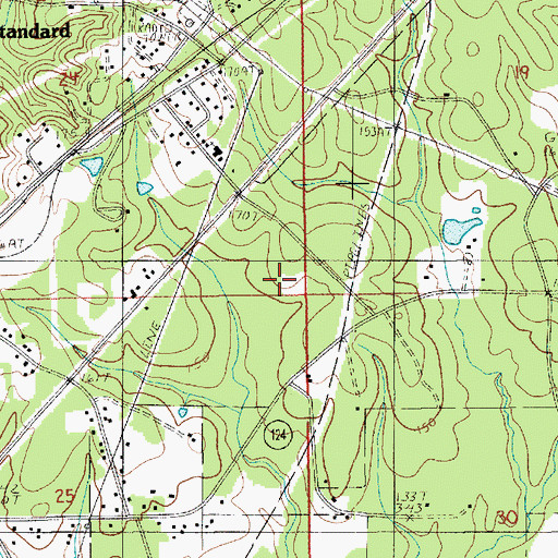 Topographic Map of Standard School (historical), LA