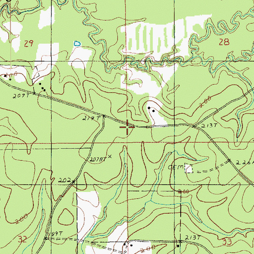 Topographic Map of Tarvers School (historical), LA