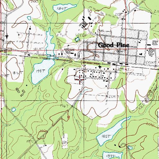 Topographic Map of Trout-Goodpine Kindergarten, LA