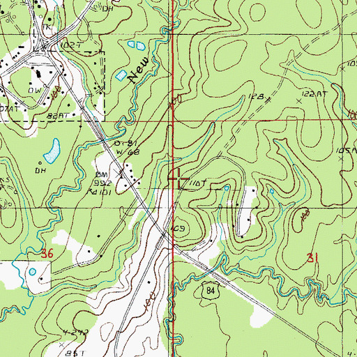 Topographic Map of Tullos School (historical), LA