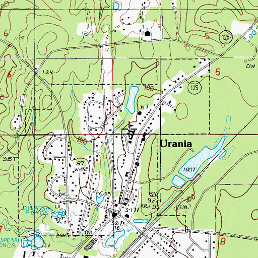 Topographic Map of Urania High School (historical), LA