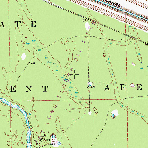 Topographic Map of West Long Slough Oil Field, LA