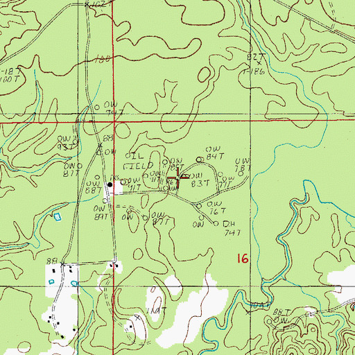 Topographic Map of West Searcy Oil Field, LA