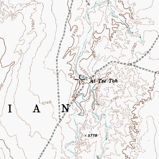 Topographic Map of Al Tse Toh, AZ