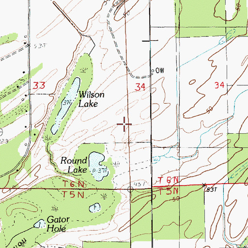 Topographic Map of Cynthia Bayou Oil Field, LA