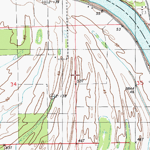 Topographic Map of East Kincaid Bayou Oil Field, LA