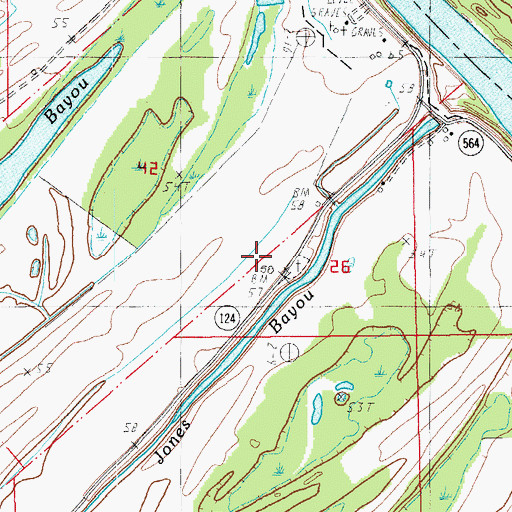 Topographic Map of Elmy Plantation (historical), LA