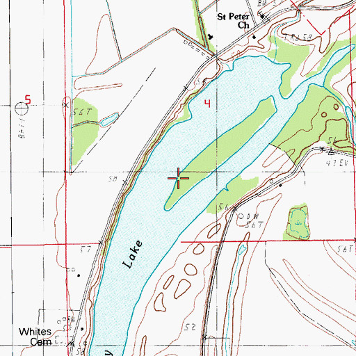 Topographic Map of Glade Oil Field, LA