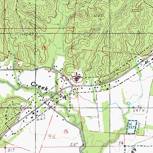 Topographic Map of Harrisonburg High School, LA