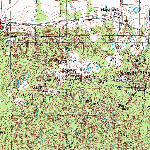 Topographic Map of Leland Lookout Tower, LA