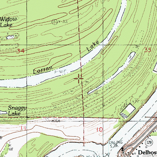 Topographic Map of Lorran Lake Oil Field, LA