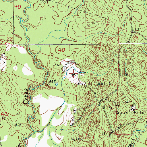 Topographic Map of Manifest Oil Field, LA