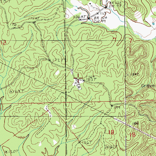 Topographic Map of Mount Vernon Baptist Church, LA