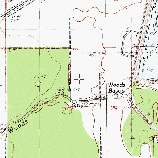 Topographic Map of North Long Branch Oil Field, LA