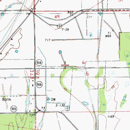 Topographic Map of North Sicily Island Gas Field, LA