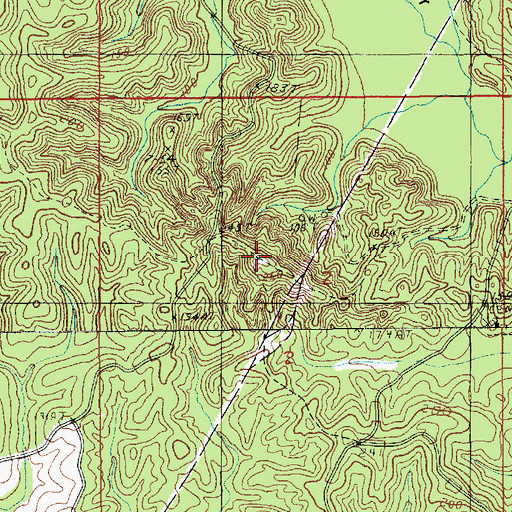 Topographic Map of Rocky Hill, LA