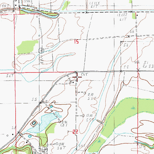 Topographic Map of South Utility Oil Field, LA