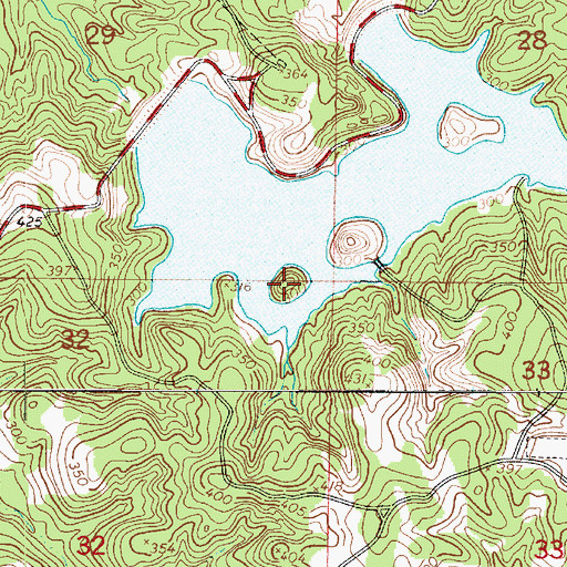Topographic Map of Bear Island, LA