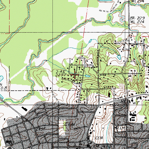 Topographic Map of Blakes Addition, LA