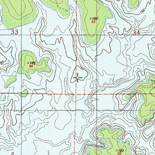 Topographic Map of Byrd School (historical), LA