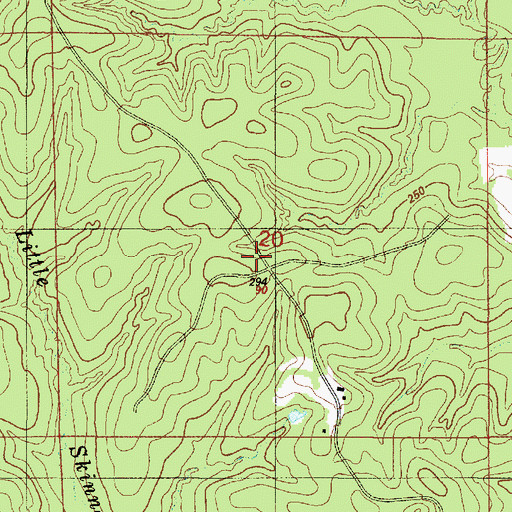 Topographic Map of Cedar Grove School (historical), LA