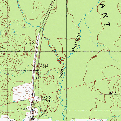 Topographic Map of Choctaw Bayou, LA