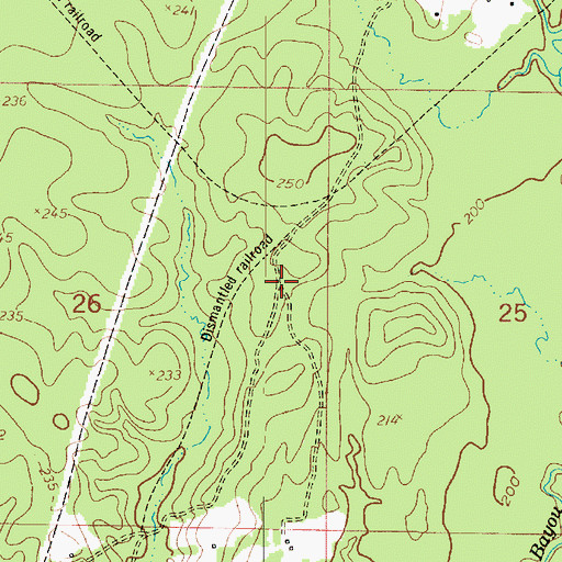 Topographic Map of Christie School (historical), LA